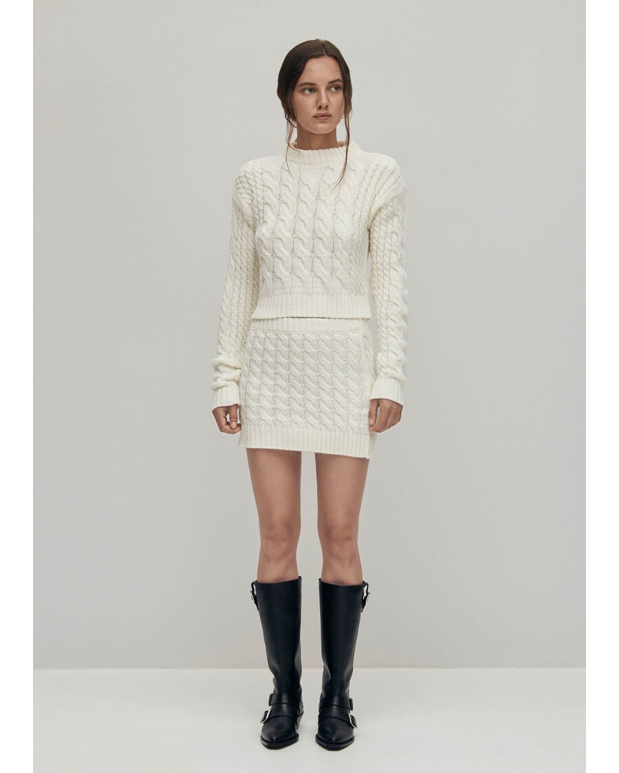 Alohas Blake Jupe En Tricot Blanc