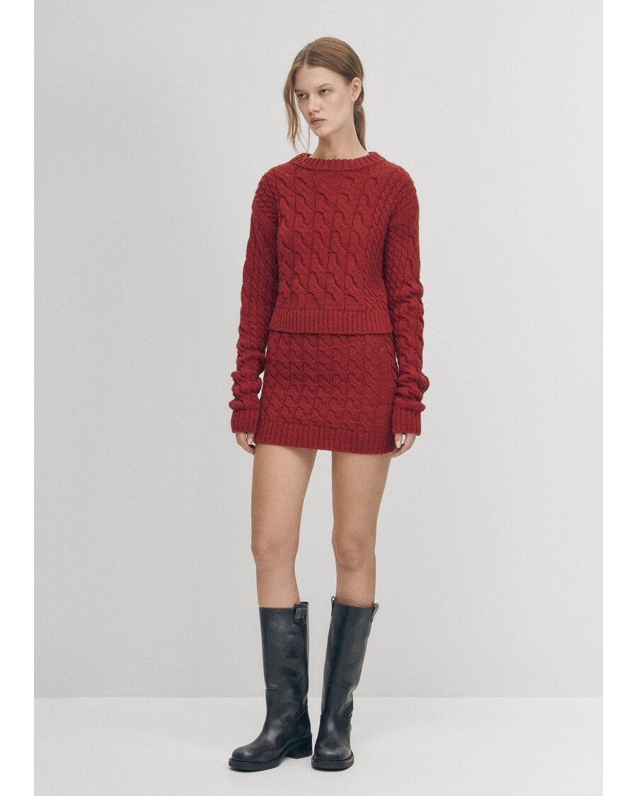 Alohas Blake Jupe En Tricot Rouge