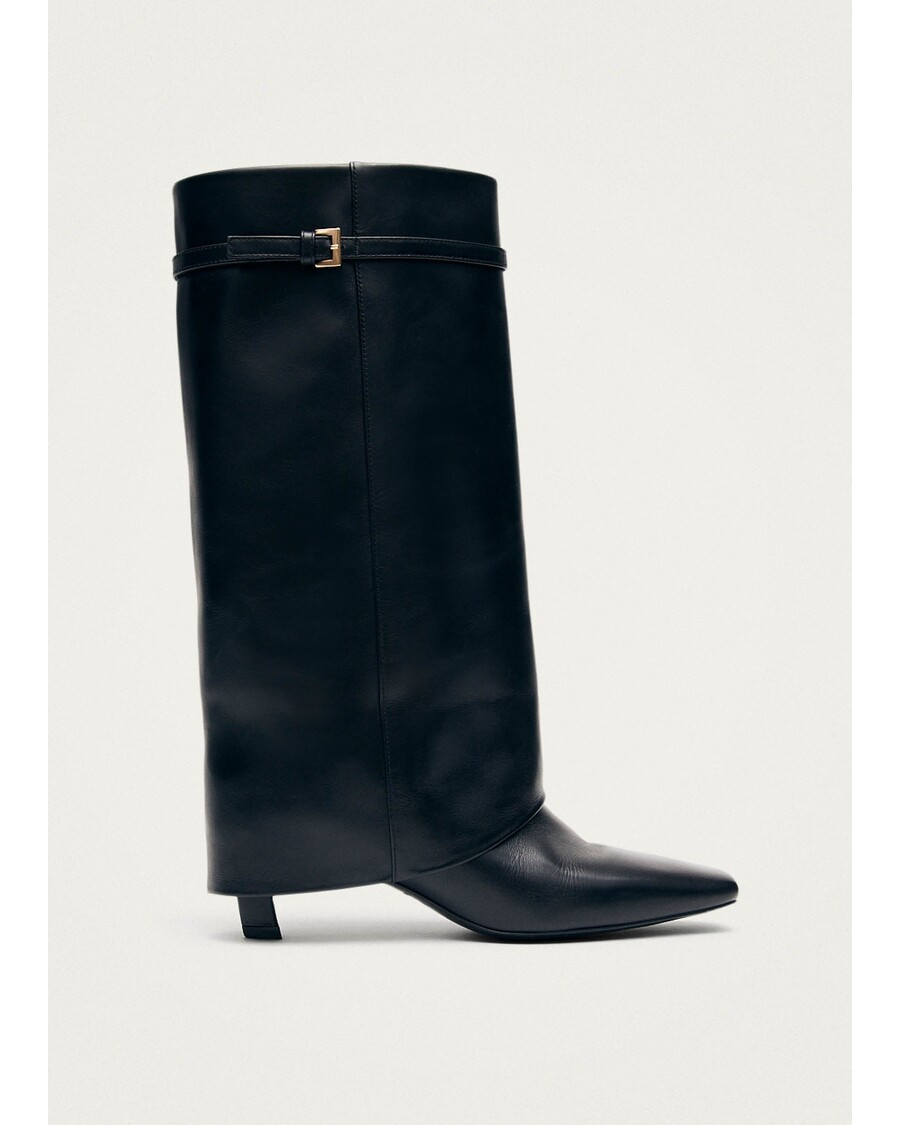 Alohas Evita Black Leather Boots